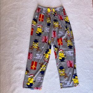 NWOT Playful Gray and Yellow Pajama Bottoms with Elastic Waistband